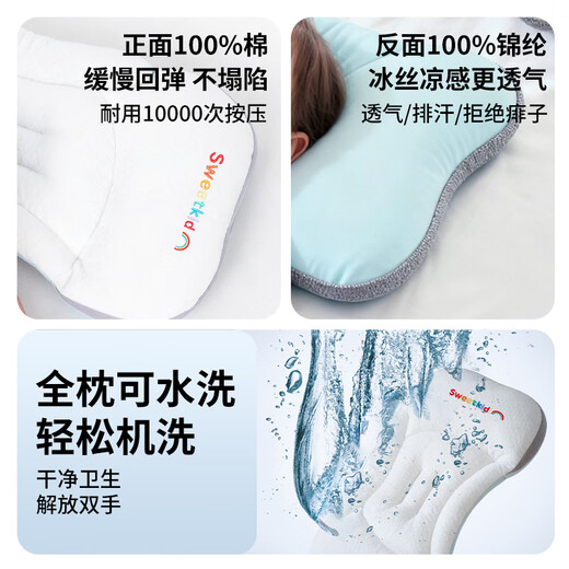 PEIQIMAMA infant and toddler antibacterial neck pillow for children 1-3 years old, partitioned pillow, baby staged pillow for 6 months and above