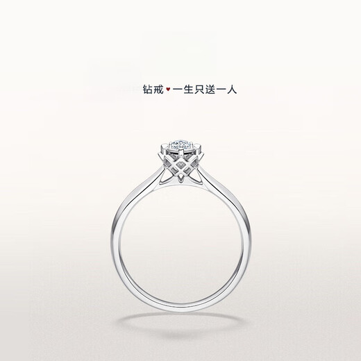 DR Proposal Diamond Ring Platinum BELIEVE Classic Perseverance Brilliant Diamond Ring Holiday Gift 30 Points E Color VS1 GIA Certificate + Gift Box