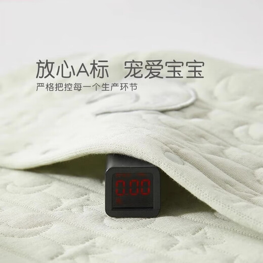 JOYNCLEON baby clothes autumn and winter pure cotton jumpsuit newborn season male and female baby quilted warm folio clothes rompers, middle opening star and moon green 73cm 6-9 months, weight 7.2-9kg