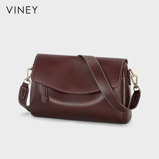 Viney cowhide bag women's bag brand crossbody pillow bag light luxury shoulder bag birthday gift high-end gift for girlfriend and wife