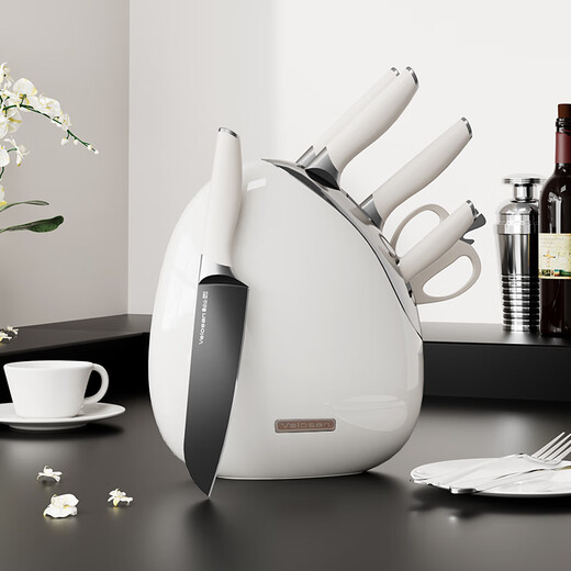 Velosan knife set combination full set of antibacterial household kitchen knives, slicing knives, fruit knives, bone knives, scissors, six-piece set