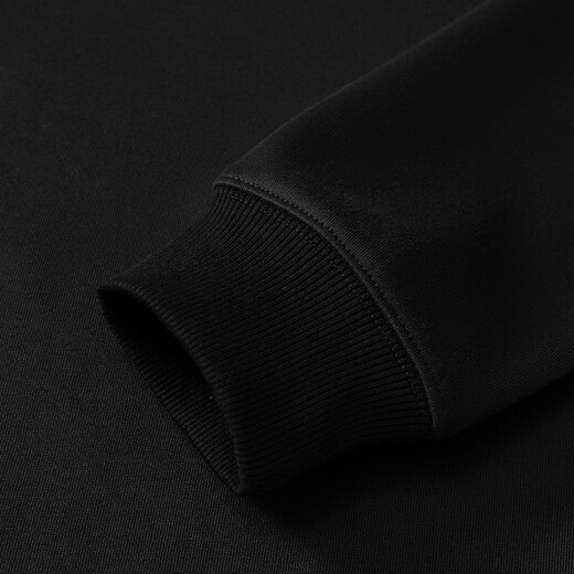 Charles Heart American Round Neck Pullover Sweatshirt for Men and Women Spring and Autumn Floral National Trend Imitation Embroidery Print Jacket Black L