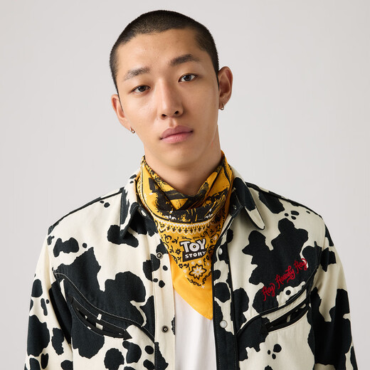Levi's x Toy Story joint series men's small square scarf set 004IO white yellow red OS