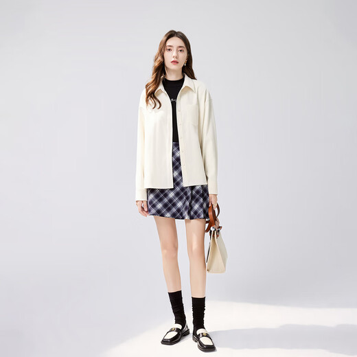 Qiushui Yiren Workplace OL Style Classic Lapel Shirt 2024 Winter New Style Women's Commuting Versatile Bottoming Top