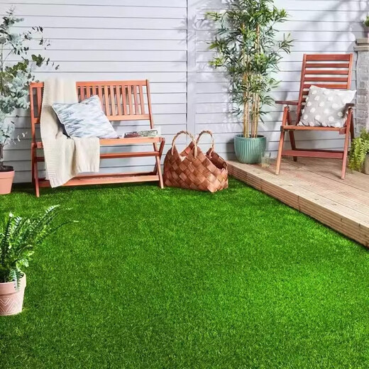 Simulated lawn carpet artificial plastic green balcony outdoor floor mat kindergarten artificial bedding decorative fake turf 3 meters wide 7 meters long 2 cm encrypted spring grass