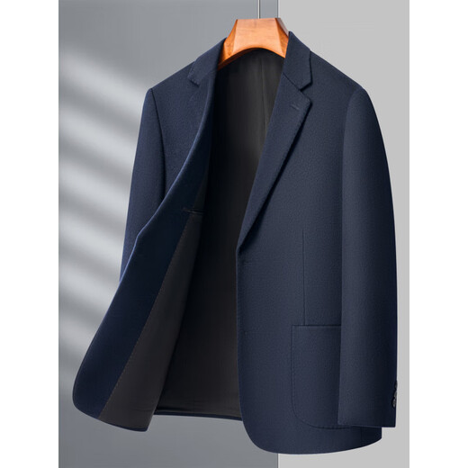 Lilan men's casual suit 2025 autumn and winter new wool single suit middle-aged men's suit woolen jacket navy blue M 170/88