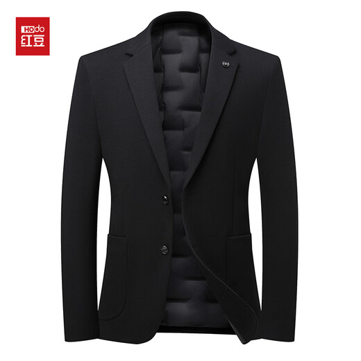 Hongdou Autumn and Winter Business Casual Wool Suit Down Suit Warm Down Jacket Thickened Jacket 2025 New Black M 170