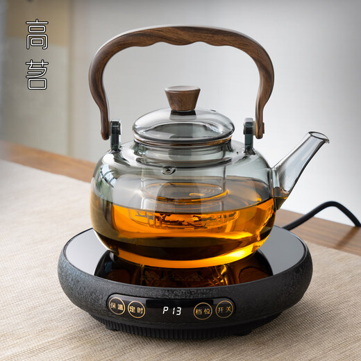 Gaoming (gaoming) high-end ultra-thin electric ceramic stove teapot household handmade glass kettle tea brewing heat-resistant tea set set Moxiang pot + Kangjing stove
