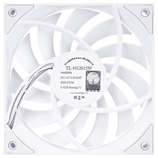 Limin (thermalright) TL-C12015 12015 ventilateur 12cm Étui mince ventilateur de refroidissement 15 mm ventilateur 4pin PWM S-FDB V2 portant TL-H12015W ventilateur mince blanc [boîte]
