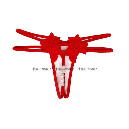 Sexy underwear open crotch temptation sexy couple underwear male see-through love device thong passionate large size suit women 5040 white M