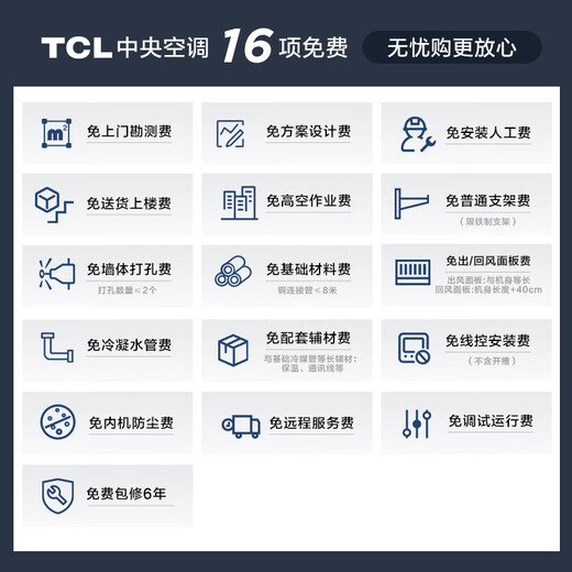 TCL central air conditioner small 4 HP duct machine one to one living room air conditioner pure copper tube first level energy efficiency full DC variable frequency heating and cooling package installation KFR-90FW/AF2Za+F1