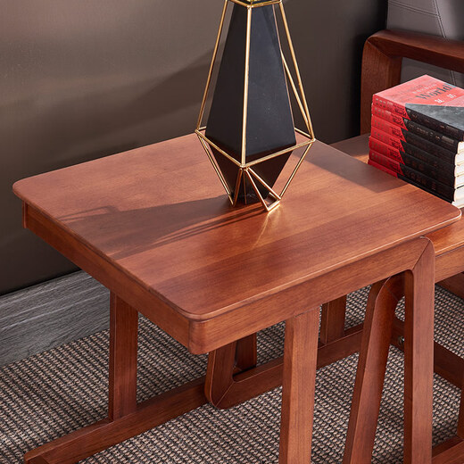
Guangming furniture solid wood coffee table living room side modern simple wooden square table high and low coffee table 3291 3291-42