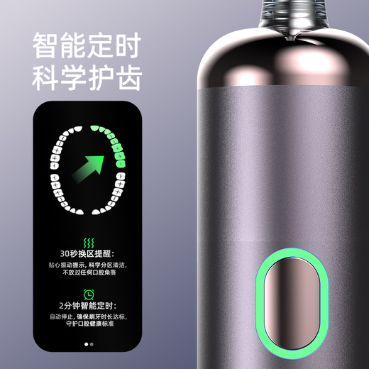 Bohao (prooral) electric toothbrush new generation sweep vibration smart adult toothbrush deeply cleans teeth, 3-speed mode cleans teeth and protects gums, birthday gift for students and couples, LS-1 Romantic Purple (standard 4 brush heads)