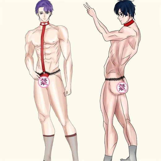 Boys' sexy underwear suspenders jumpsuit transvestite lace physiological penis thong couple flirting gold L80-140Jin Jin is equal to 0.5 kg
