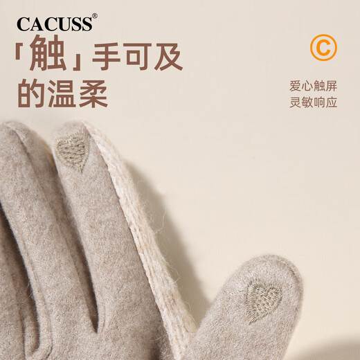 CACUSS gloves for women in autumn and winter, windproof and cold-proof, riding, driving, electric vehicles, touch screen ladies gloves, Nuanyuntuo