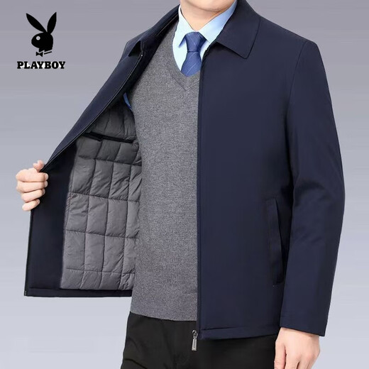 Playboy (PLAYBOY) middle-aged and old new coats dad coat spring and autumn middle-aged and old men's coats and old people's clothes new official flagship khaki/zipper thin spring and autumn M 170/88A recommended 90-110Jin Jin equals 0.5 kg