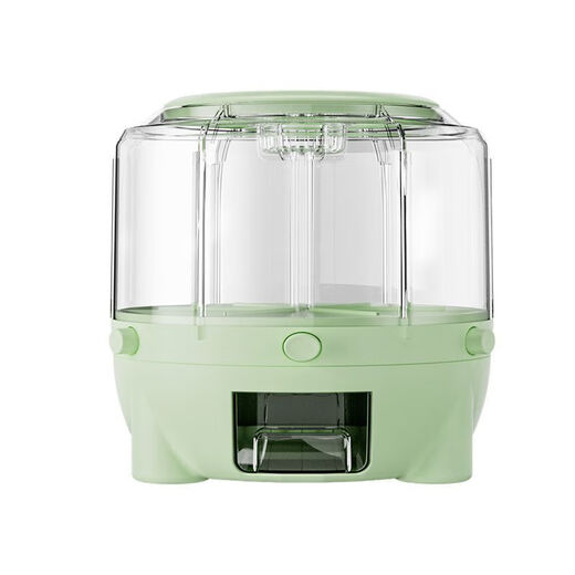 Jiarilai Fat Donglai same style rice bucket 50 Jin Jin is equal to 0.5 kg, thickened divided grid rice barrel, new household rotatable rice barrel grain storage barrel, small white, 1 compartment, sealed cover + drawer box