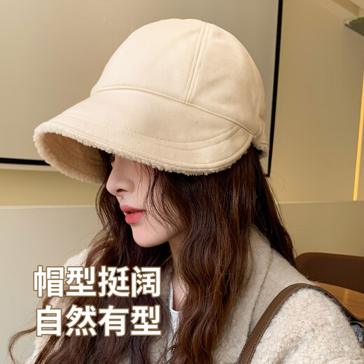 Xue Qianman hat women's autumn and winter fashionable face small simple warm fisherman hat fashion hat duck tongue ear protection octagonal hat basin hat