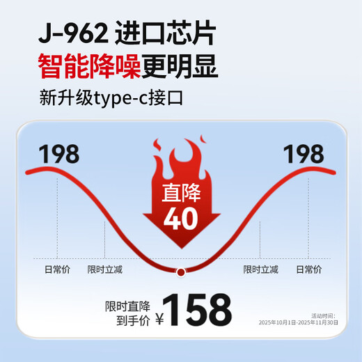 Renhe High Power 50H Battery Life Hearing Aid for the Elderly Genuine J-962 Single Ear Model for the Elderly and Moderately Severe Deafness - Suitable for Moderate to Severe (2 pieces are enough for both ears)