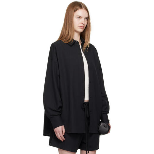 Essentials Light Luxury Women's Black ED T-Shirt Jet black 20 | L