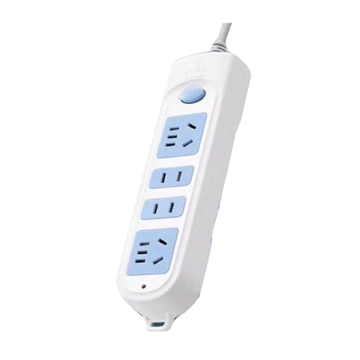 Bull plug strip, three meters long, four sockets/piece