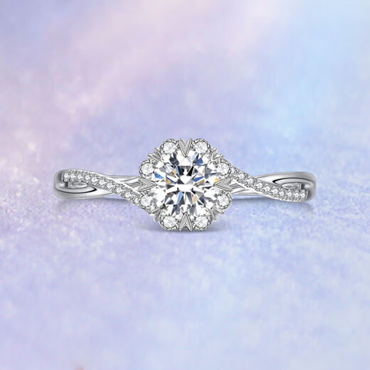 AVHE spot IGI certificate gold inlaid artificial diamond women's ring Frozen arm twisting wedding ring for girlfriend platinum ring + 30 points diamond (D/VVS/3EX/N) available in sizes 9-20