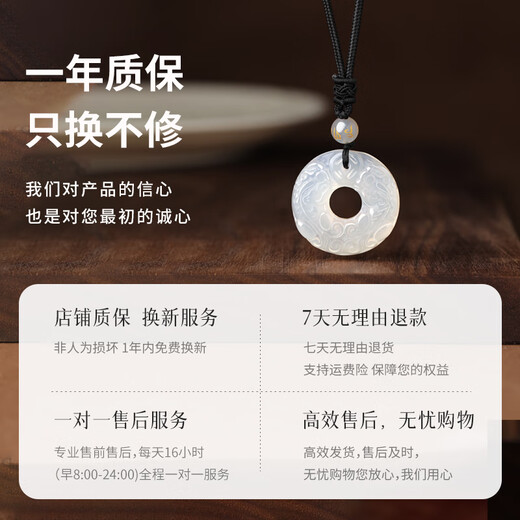 MANHE white chalcedony Pixiu safety buckle necklace for women 2025 new pendant wife birthday gift for girls and girlfriends