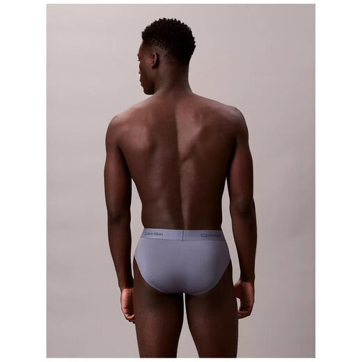 Calvin Klein CK men's thong underwear, moisture-wicking, quick-drying, sexy low-waist cut, gift for boyfriend, subway gray 1 piece S