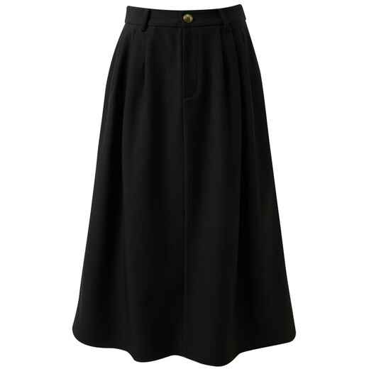 Sancai 2025 winter new style waist long skirt skirt brushed A-line skirt large hem skirt M