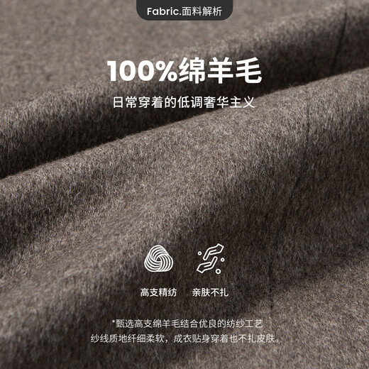 Navikel Italian dinghy 2025 winter men's mid-length woolen coat full wool coat 1341445502