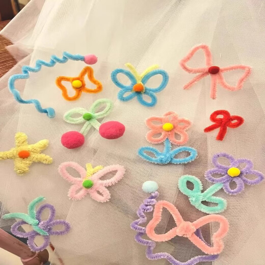 Receive a certificate for marriage proposal, bride's veil, twist stick DIY material package, children's dopamine color photo, wedding dress travel photo, dopamine twist stick, veil diy material package