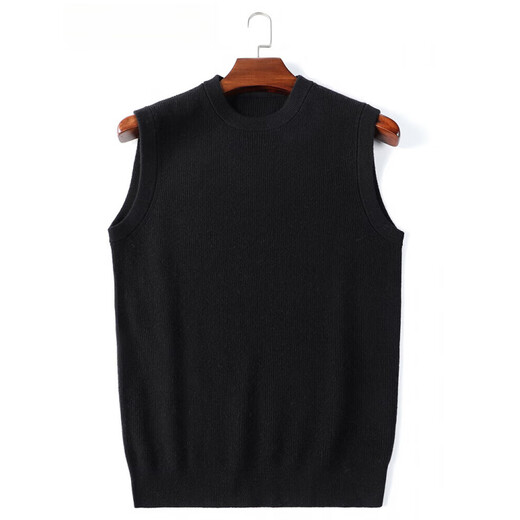 Ordo City cashmere sweater men's vest round neck youth middle-aged business vest sweater casual cardigan men white gray M 165 (suitable for 105 Jin [Jin equals 0.5 kg]-120 Jin [Jin equals 0.5 kg])
