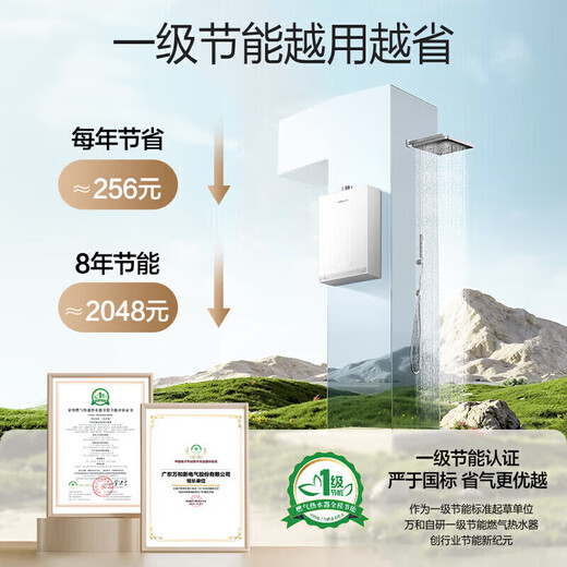 Wanhe Cardamom R6 Level 1 Constant Temperature State Subsidy 16L Gas Water Heater Natural Gas Energy Saving DC Frequency Conversion Booster Large Water Volume Trade-In Pear Blossom White 16L Energy Saving Constant Temperature Double 1 Level - Booster Constant Temperature | R6 TURBO