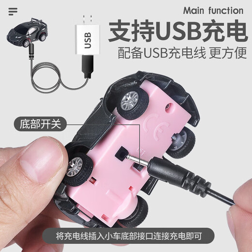 Alloy internet celebrity watch remote control car electric mini car social toys for children boys and girls friends blue Bugatti