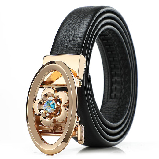 Crocodile shirt fashion women's belt automatic buckle first layer cowhide suit simple belt gift 4251