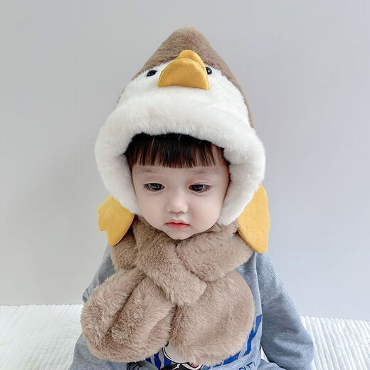 Charlotte Bear Xalorxion Bufanda de sombrero infantil Juego de dos piezas Guantes de bufanda de bufanda de tres piezas Guantes de una pieza de un beque de gorro de animación de bufanda de una pieza [Kulomi] One Size 1