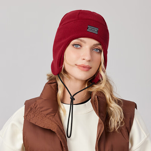 UK ear protection fleece earmuffs Lei Feng hat keeps warm, windproof and cold-proof, looks small, casual and versatile, ginger yellow