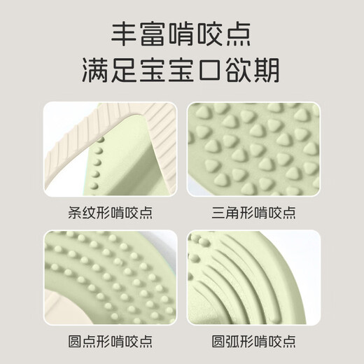 Dr. Ma's baby teether and molar stick, anti-eating hand slippers for 4 months and above, baby's oral toys, green