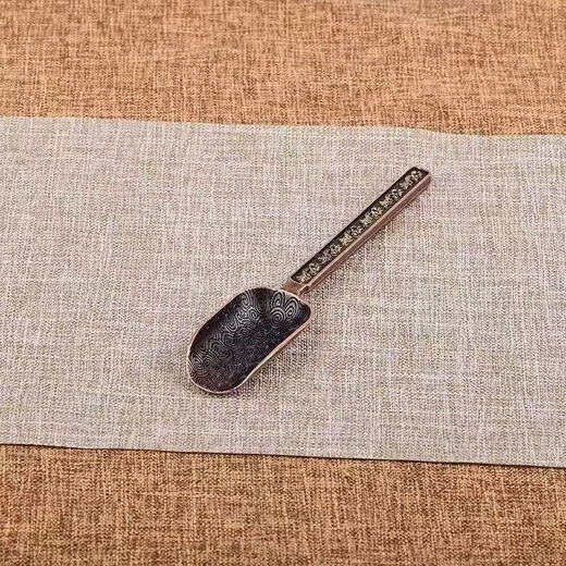 Chu Jie Ao Kung Fu tea set teaspoon tea set accessories small spoon small shovel Xiangyun tea spoon bronze color 1 piece