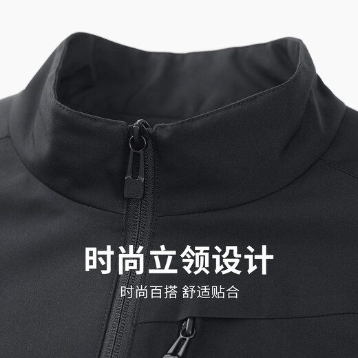 Dances with Wolves quilted and stand collar jacket men's 2025 autumn and winter new thickened warm casual comfortable versatile jacket 1009 black 001 L (175)