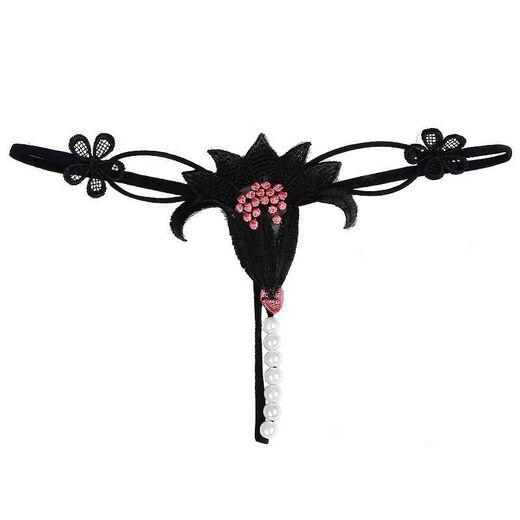 Sexy women's thong sexy underwear, large size sm transparent beads massage hot thong N8 white M80-120Jin Jin equals 0.5 kg