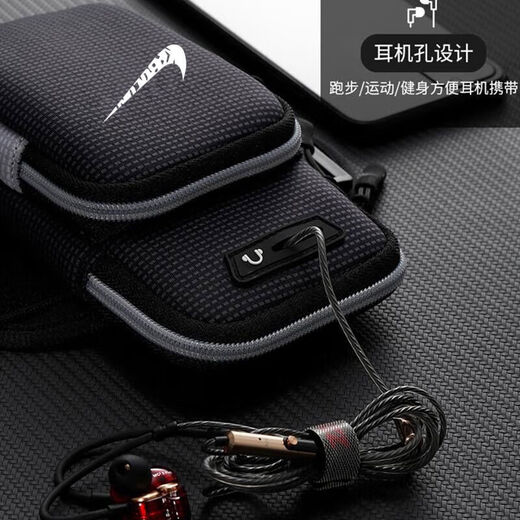 MPPMCK running mobile phone arm bag unisex outdoor fitness arm bag with Apple Huawei waterproof wrist bag sports Huawei series universal black ADM