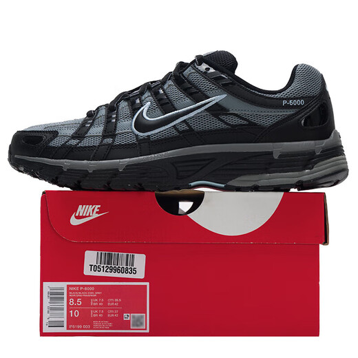 Nike (NIKE) men's shoes 2025 new autumn sneakers P-6000 retro fashionable low top lightweight breathable wear-resistant casual shoes IF6199-003 black 41