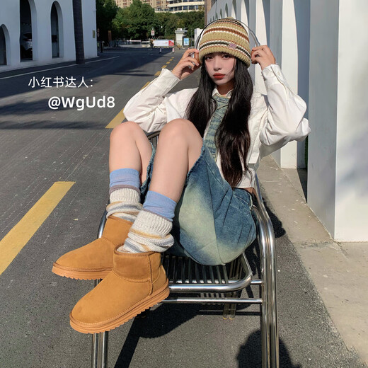 Camel (CAMEL) snow boots for women in winter new style plus velvet warm thickened cotton shoes casual lazy furry shoes L23W275157 camel color 38 (240mm)
