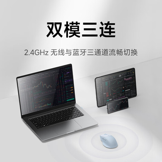 Xiaomi (MI) Wireless Mouse 3 Color Comfort Edition Blue 2.4G Bluetooth Mouse Ergonomic Silent Office Xiaomi Mouse Suitable for Xiaomi Laptops and Desktops