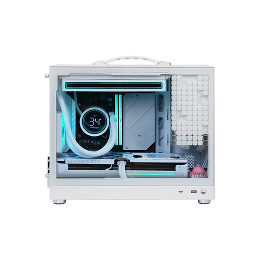 AMD R5 9600X/RX9070XT/RTX5060TI/5070 Huayue mini pure white mini host ITX assembly computer desktop computer host desktop AIPC computer configuration eight丨R5 9600X/RX 9070XT