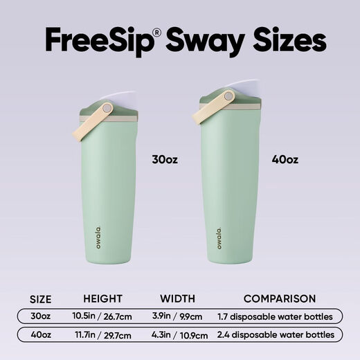 Owala FreeSip Sway - Stainless Steel - 30 oz - Green (Eucalyptus)