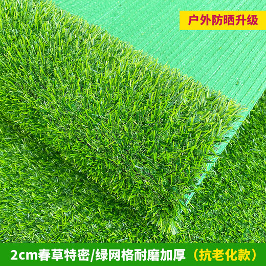 Liangxiang simulated lawn carpet plastic artificial green fake turf kindergarten balcony outdoor bedding courtyard engineering fence 4 meters wide spring grass 2cm anti-aging special density 100 square meters 4x25 meters