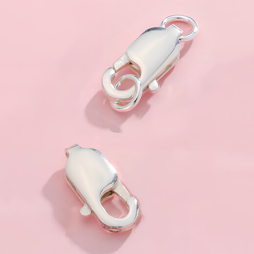 Tipu pt950 platinum square buckle women's buckle spring buckle fish mouth buckle accessories square buckle necklace buckle replacement connector pt950 platinum square buckle