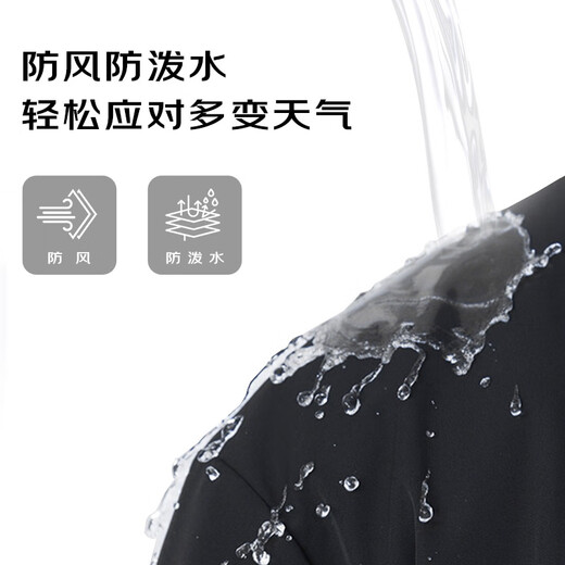 Under Armor velvet jacket men's outdoor windproof and water-repellent woven jacket casual sports top black